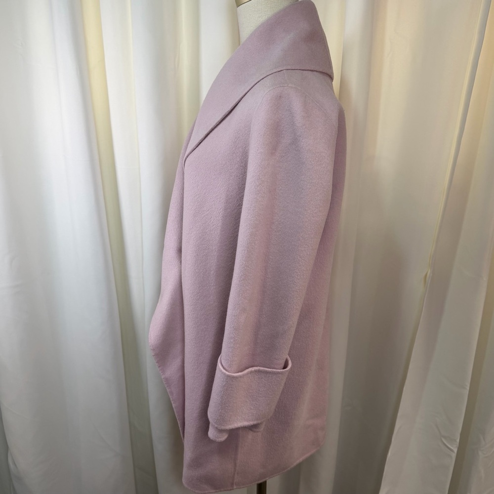 Vince ‘Drape Front Wool Coat’ in “Orchid” Lilac Purple / Light Pink Size Medium - Picture 10 of 16